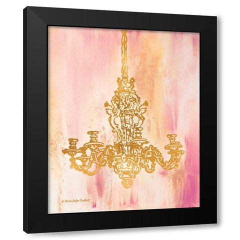 Pink and Gold I Black Modern Wood Framed Art Print with Double Matting by Babbitt, Gwendolyn
