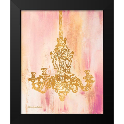 Pink and Gold I Black Modern Wood Framed Art Print by Babbitt, Gwendolyn