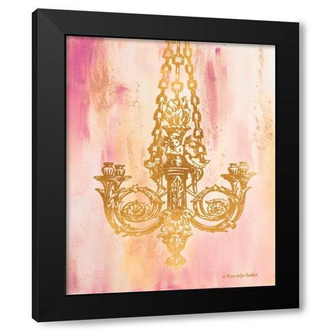 Pink and Gold II Black Modern Wood Framed Art Print with Double Matting by Babbitt, Gwendolyn