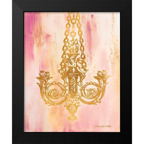Pink and Gold II Black Modern Wood Framed Art Print by Babbitt, Gwendolyn