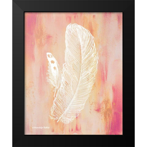 Whimsical Feathers I Black Modern Wood Framed Art Print by Babbitt, Gwendolyn