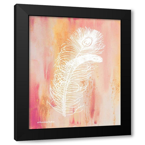 Whimsical Feathers II Black Modern Wood Framed Art Print with Double Matting by Babbitt, Gwendolyn