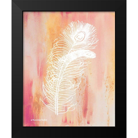 Whimsical Feathers II Black Modern Wood Framed Art Print by Babbitt, Gwendolyn
