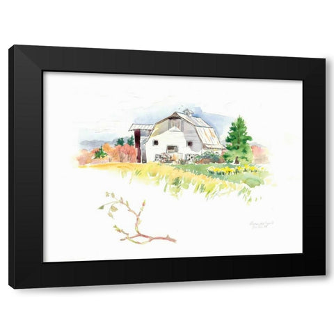 Rigefield Barn I Black Modern Wood Framed Art Print with Double Matting by Babbitt, Gwendolyn