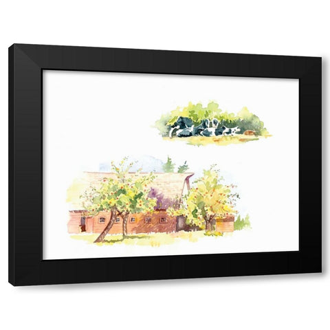 Ridgefield Barn II Black Modern Wood Framed Art Print with Double Matting by Babbitt, Gwendolyn