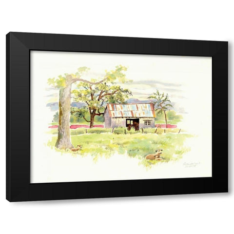 Dougs Shed Black Modern Wood Framed Art Print with Double Matting by Babbitt, Gwendolyn