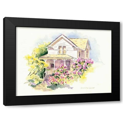 Lilac Farm Black Modern Wood Framed Art Print with Double Matting by Babbitt, Gwendolyn