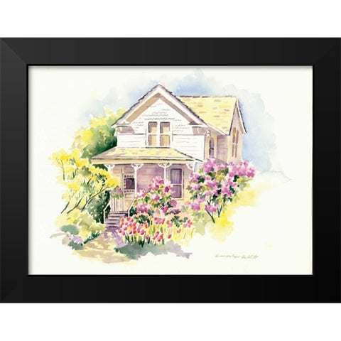 Lilac Farm Black Modern Wood Framed Art Print by Babbitt, Gwendolyn