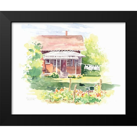 Ridgefield Cottage Black Modern Wood Framed Art Print by Babbitt, Gwendolyn
