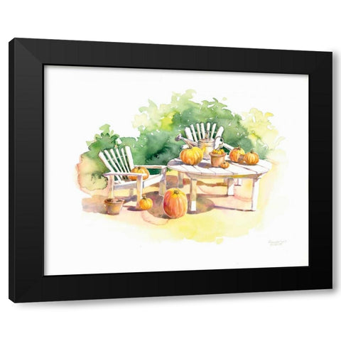 Filoli Pumpkins Black Modern Wood Framed Art Print with Double Matting by Babbitt, Gwendolyn