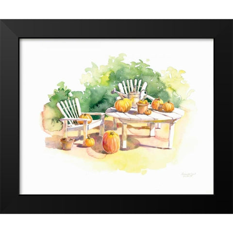 Filoli Pumpkins Black Modern Wood Framed Art Print by Babbitt, Gwendolyn
