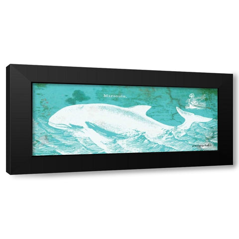 Caribbean Whale II Black Modern Wood Framed Art Print with Double Matting by Babbitt, Gwendolyn