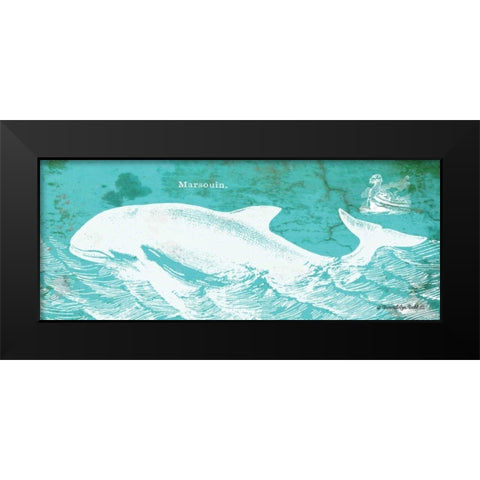 Caribbean Whale II Black Modern Wood Framed Art Print by Babbitt, Gwendolyn
