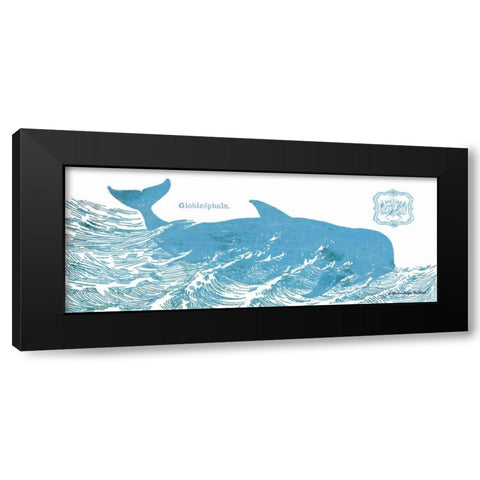 Whale on White I Black Modern Wood Framed Art Print with Double Matting by Babbitt, Gwendolyn