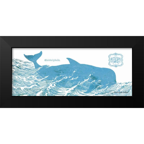 Whale on White I Black Modern Wood Framed Art Print by Babbitt, Gwendolyn