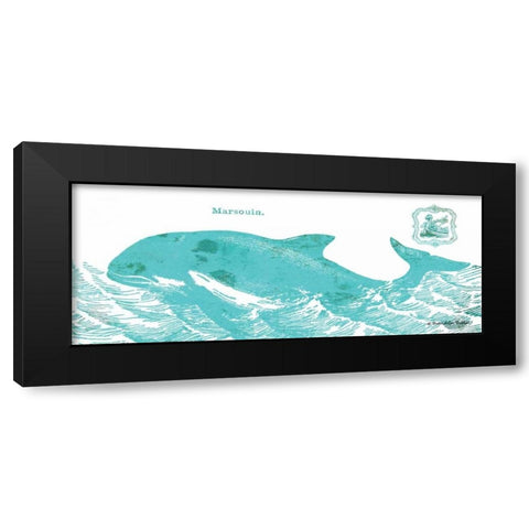 Whale on White II Black Modern Wood Framed Art Print by Babbitt, Gwendolyn