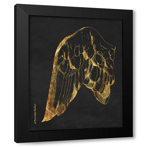 Gold Wing I Black Modern Wood Framed Art Print with Double Matting by Babbitt, Gwendolyn