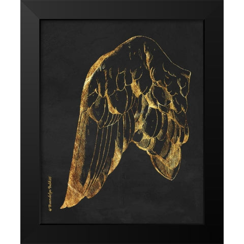 Gold Wing I Black Modern Wood Framed Art Print by Babbitt, Gwendolyn