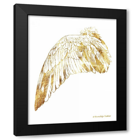 Gold Wing III Black Modern Wood Framed Art Print with Double Matting by Babbitt, Gwendolyn