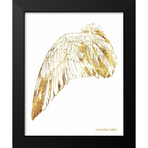 Gold Wing III Black Modern Wood Framed Art Print by Babbitt, Gwendolyn