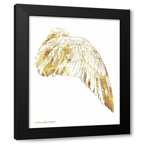Gold Wing IV Black Modern Wood Framed Art Print with Double Matting by Babbitt, Gwendolyn