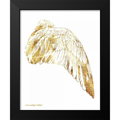 Gold Wing IV Black Modern Wood Framed Art Print by Babbitt, Gwendolyn