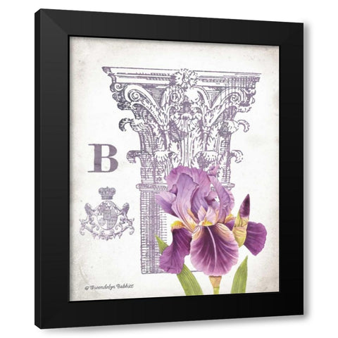 Column and Flower B Black Modern Wood Framed Art Print with Double Matting by Babbitt, Gwendolyn