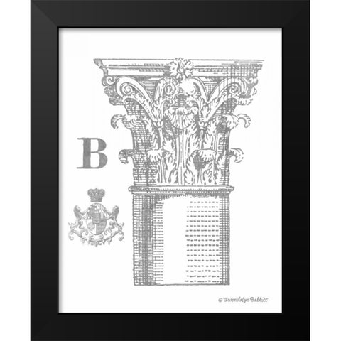 Gray Column B Black Modern Wood Framed Art Print by Babbitt, Gwendolyn