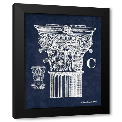White Column C Black Modern Wood Framed Art Print with Double Matting by Babbitt, Gwendolyn
