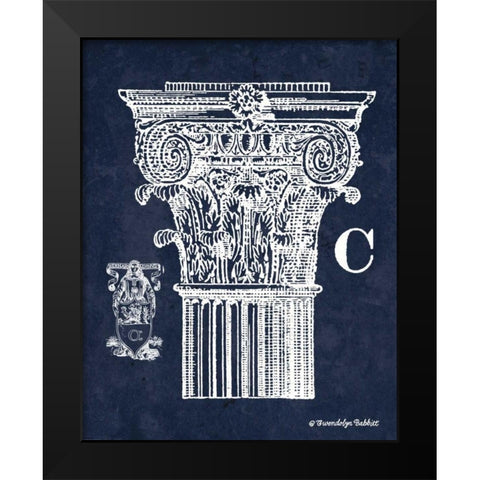 White Column C Black Modern Wood Framed Art Print by Babbitt, Gwendolyn