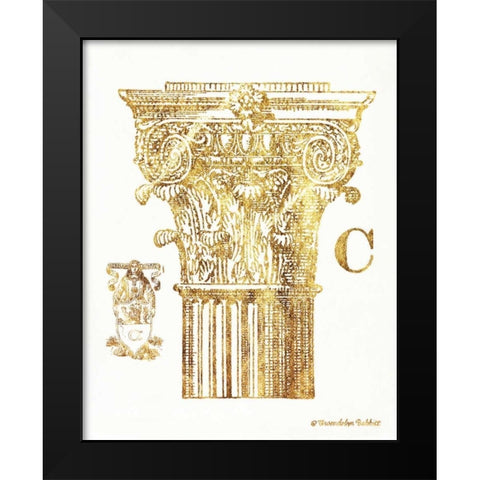 Gold Column C Black Modern Wood Framed Art Print by Babbitt, Gwendolyn
