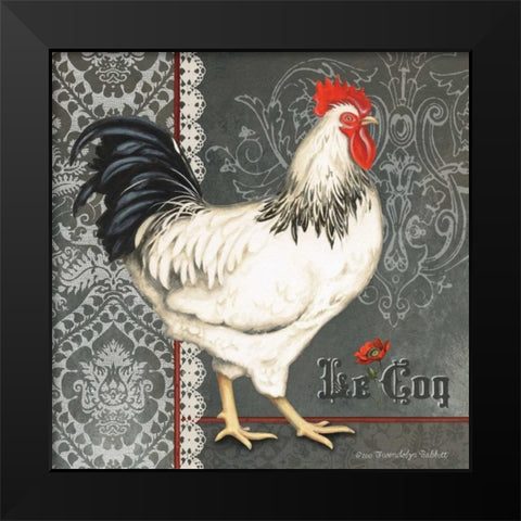 French Rooster I Black Modern Wood Framed Art Print by Babbitt, Gwendolyn