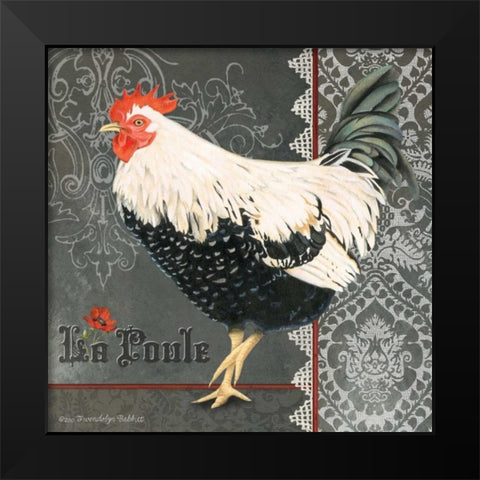 French Rooster II Black Modern Wood Framed Art Print by Babbitt, Gwendolyn