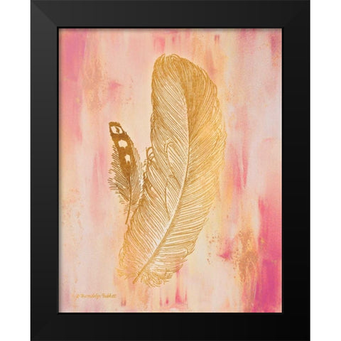 Gold on Pink II Black Modern Wood Framed Art Print by Babbitt, Gwendolyn