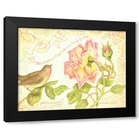 Think Black Modern Wood Framed Art Print with Double Matting by Babbitt, Gwendolyn