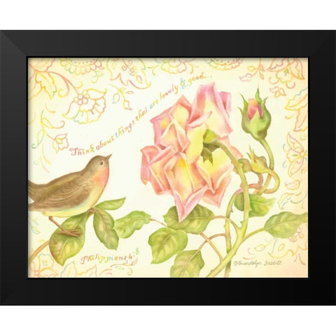 Think Black Modern Wood Framed Art Print by Babbitt, Gwendolyn
