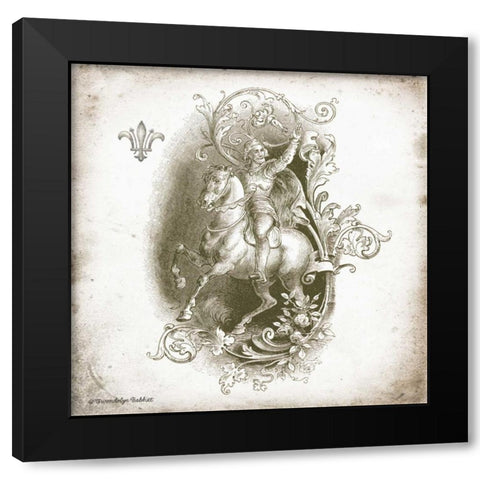 Horse and Man Black Modern Wood Framed Art Print with Double Matting by Babbitt, Gwendolyn
