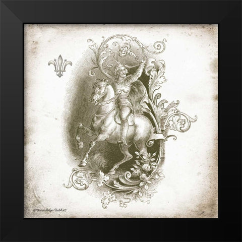 Horse and Man Black Modern Wood Framed Art Print by Babbitt, Gwendolyn