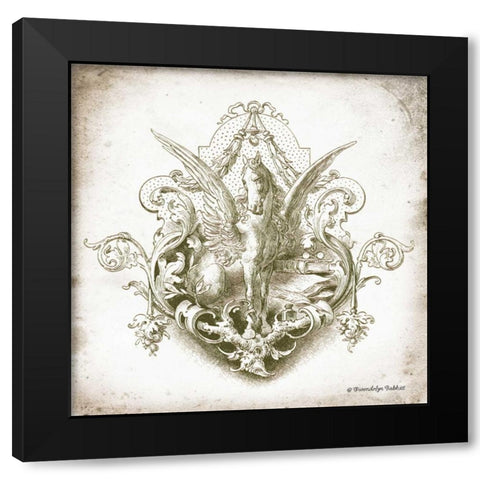 Pegasus Black Modern Wood Framed Art Print by Babbitt, Gwendolyn