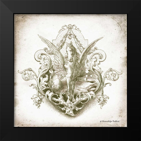 Pegasus Black Modern Wood Framed Art Print by Babbitt, Gwendolyn