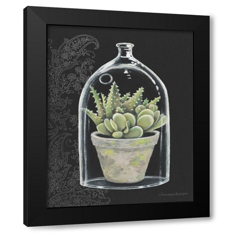 Succulent in Cloche II Black Modern Wood Framed Art Print by Babbitt, Gwendolyn