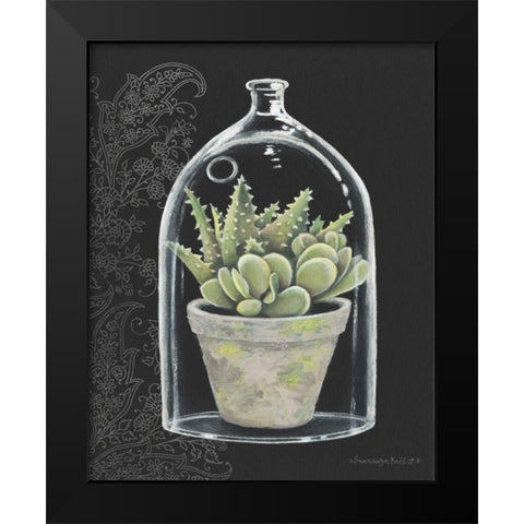 Succulent in Cloche II Black Modern Wood Framed Art Print by Babbitt, Gwendolyn