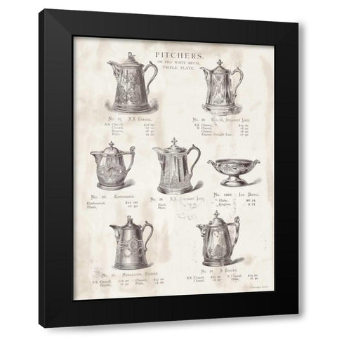 Pitchers Black Modern Wood Framed Art Print with Double Matting by Babbitt, Gwendolyn