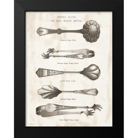 Serving Utensils I Black Modern Wood Framed Art Print by Babbitt, Gwendolyn