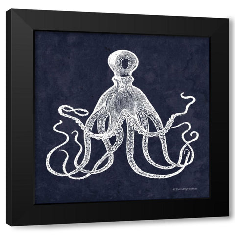 Octopi II Black Modern Wood Framed Art Print with Double Matting by Babbitt, Gwendolyn