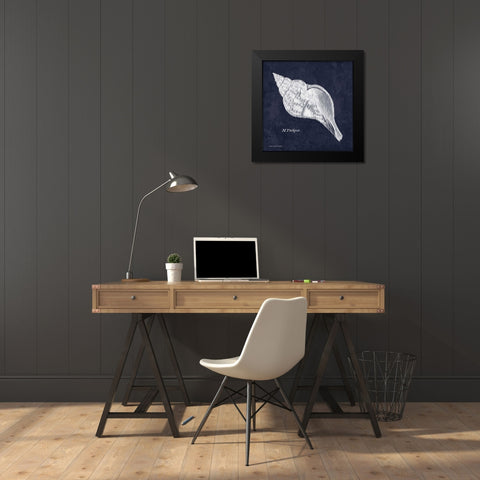 Indigo Shell III Black Modern Wood Framed Art Print by Babbitt, Gwendolyn