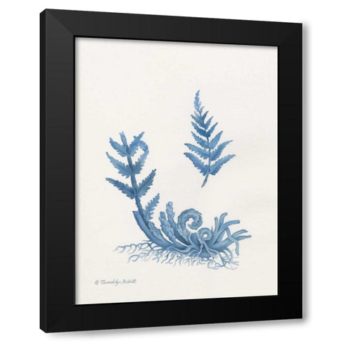 Indigo Fern I Black Modern Wood Framed Art Print by Babbitt, Gwendolyn