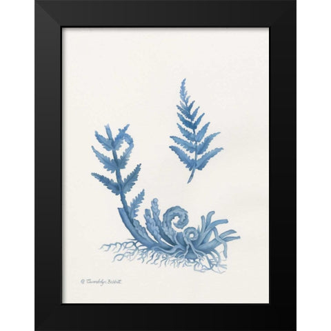 Indigo Fern I Black Modern Wood Framed Art Print by Babbitt, Gwendolyn