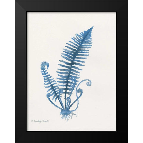 Indigo Fern IV Black Modern Wood Framed Art Print by Babbitt, Gwendolyn