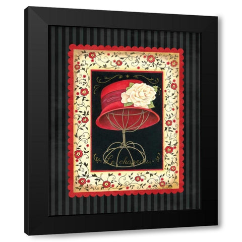 Dressed in Red I Black Modern Wood Framed Art Print by Babbitt, Gwendolyn